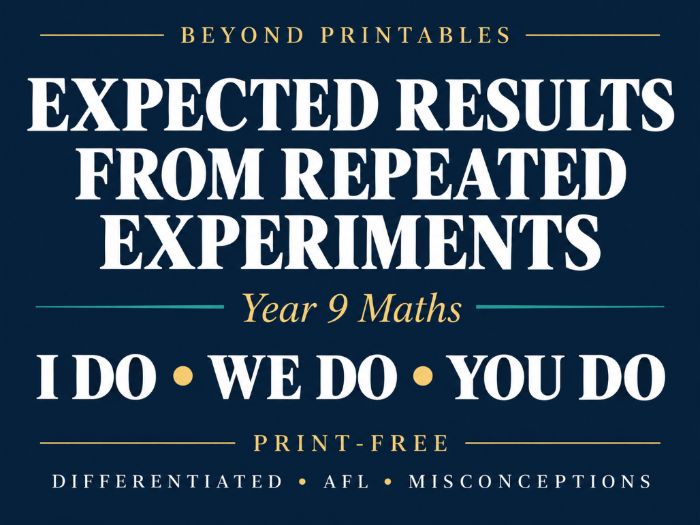 Expected Results from Repeated Experiments | I Do, We Do, You Do | Year 9 Maths print-free LESSON
