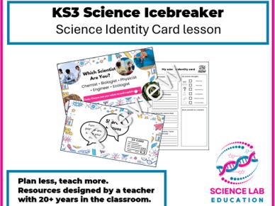 KS3 Icebreaker - Science Identity Card Activity