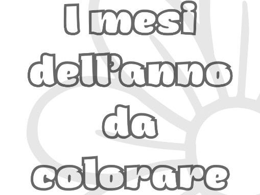Italian Months of the Year Colouring Pages