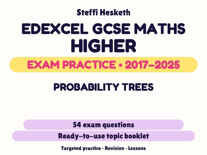 Edexcel GCSE Maths Higher: Probability trees Exam Questions | 2017-2025