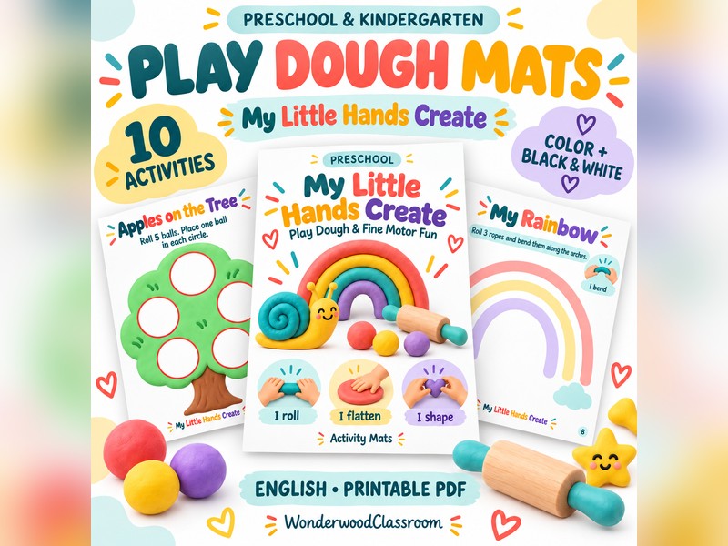 Play Dough Mats - Fine Motor Activities