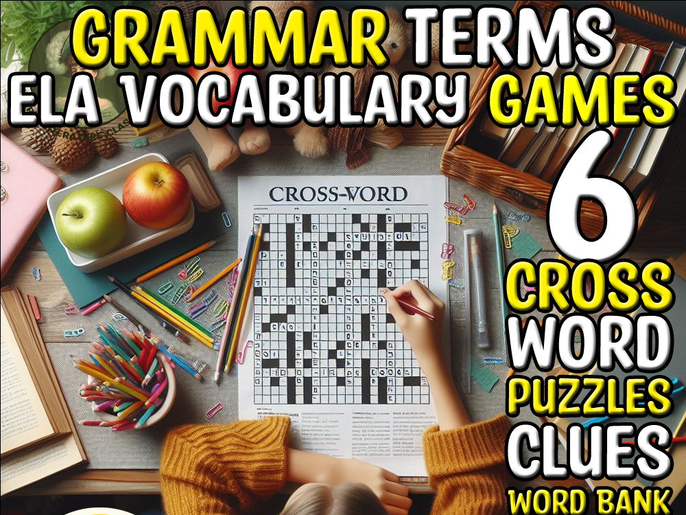 Grammar #1-6 ELA Vocabulary Crossword Puzzle