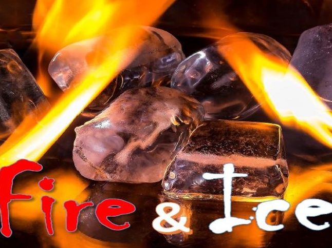 Fire and Ice Winter Themed Powerpoint slides