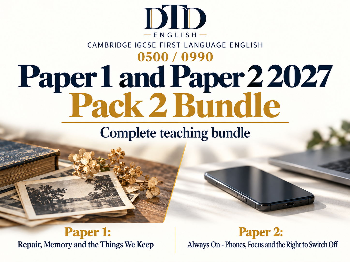 Cambridge IGCSE 0500/0990 Paper 1 and Paper 2 2027 | Pack 2 Bundle