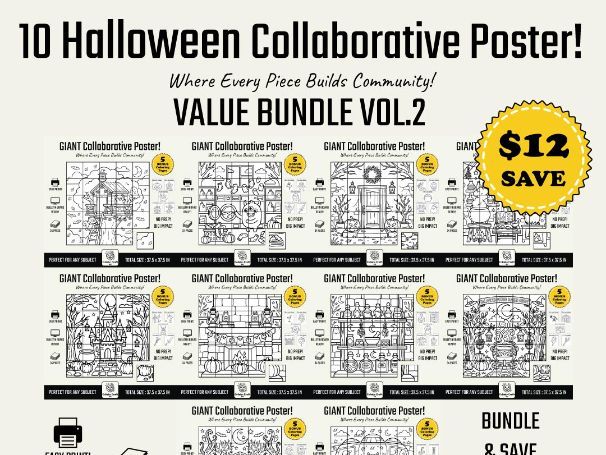 Halloween Collaborative Poster Bundle Vol.2 Bulletin Board