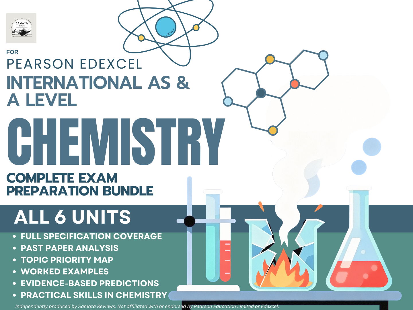 Pearson Edexcel IAL Chemistry Complete Revision Bundle | Units 1–6 | WCH11–WCH16 | Structure, Bonding, Energetics, Kinetics, Equilibria, Organic Chemistry & Practical Skills