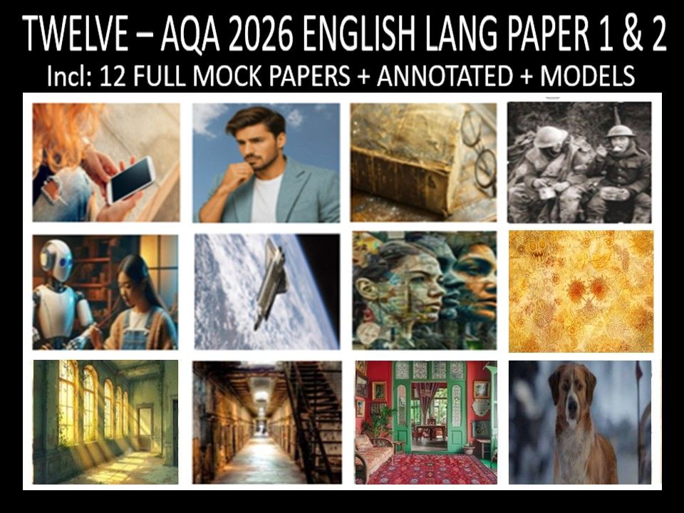 TWELVE - AQA PAPER 1 & 2 | 2026 FULL MOCKS | ANNOTATED | MODELS