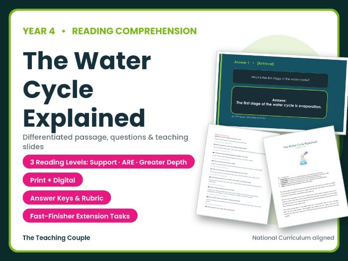 The Water Cycle Explained Reading Comprehension | Year 4 (KS2)