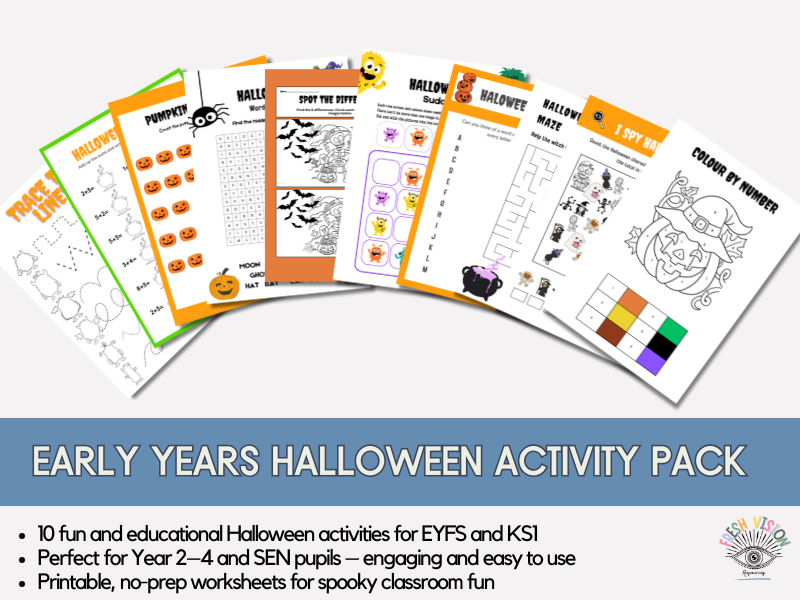 Early Years Halloween Activity Pack – 10 Fun Printable Worksheets