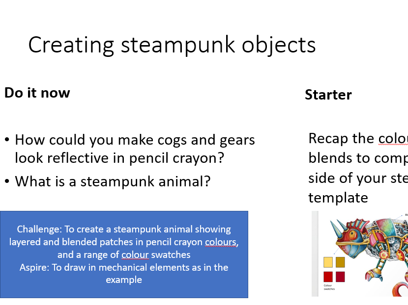 End of term art resource - KS3 Steampunk