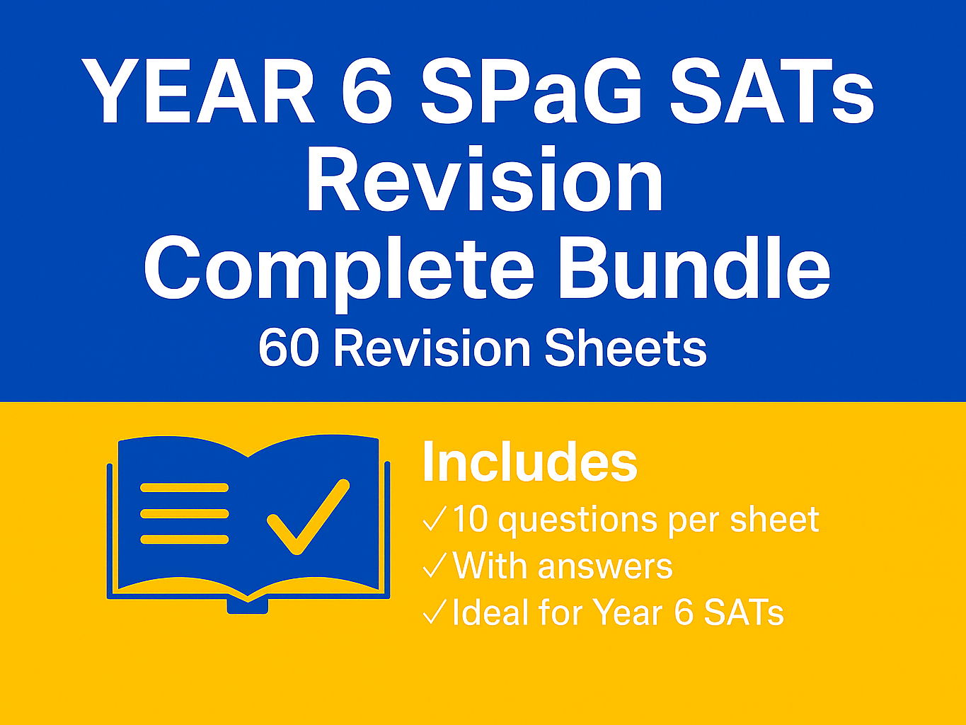 Year 6 SPaG SATs Revision Sheets | Complete Bundle | Sets 1–3 | 60 Sheets