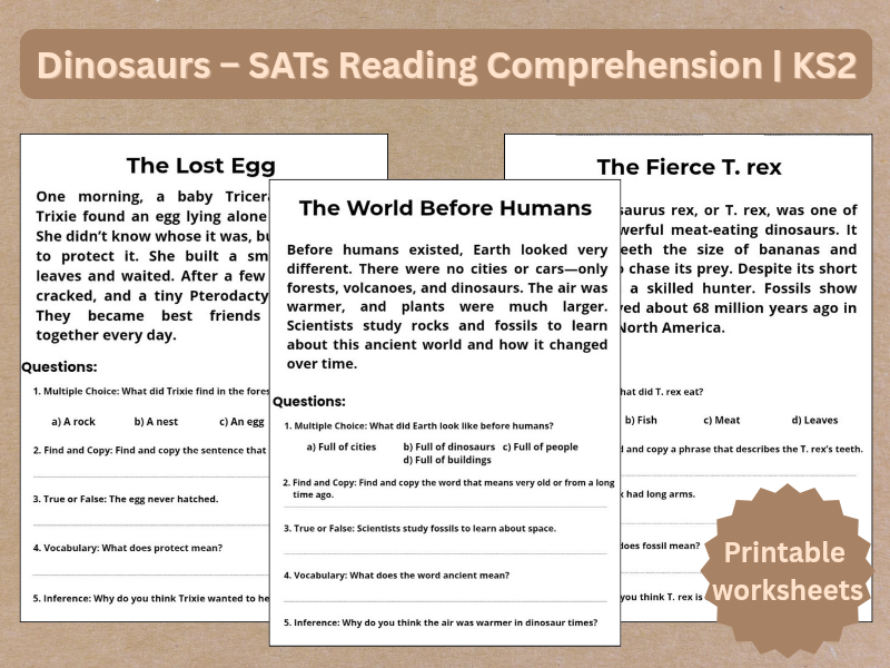 Dinosaurs – SATs Reading Comprehension | KS2