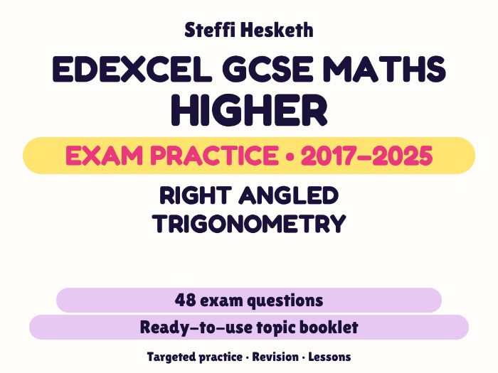 Edexcel GCSE Maths Higher: Right angled trigonometry Exam Questions | 2017-2025