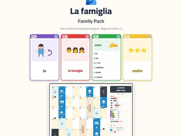 Italian Family Sentence-Building Game