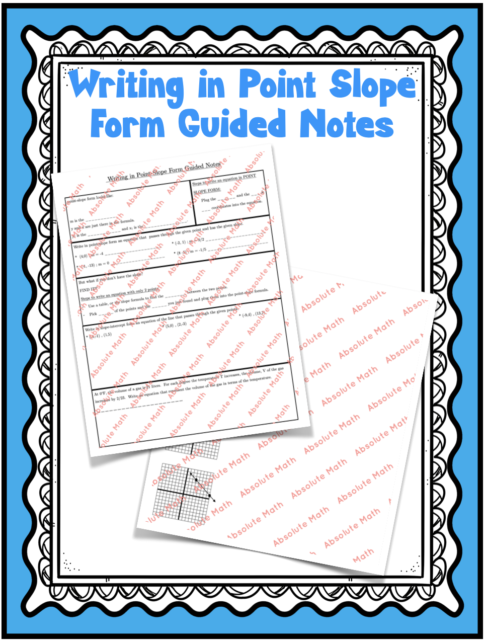 Point Slope Form Guided Notes | Teaching Resources