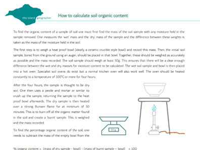 How to calculate soil organic content
