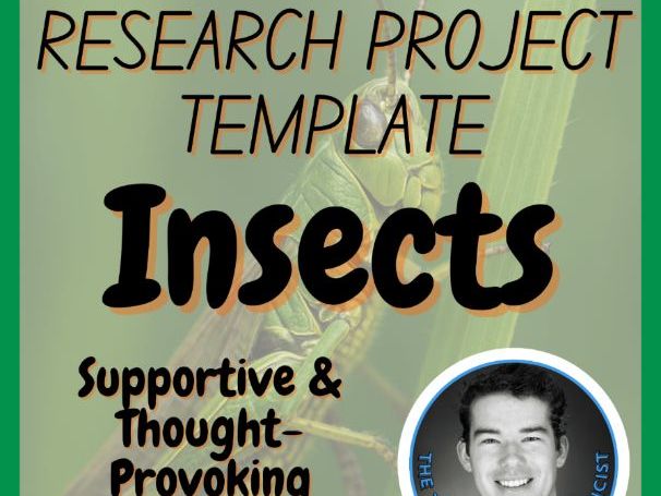 Insects | Biology / Life Science Research Project Template Free Digital + Print