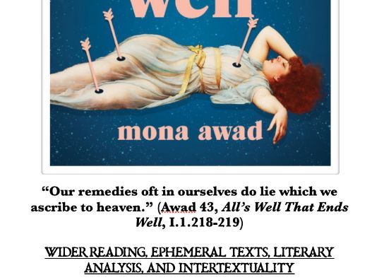 All’s Well by Mona Awad - Wider Reading, Ephemeral Texts, Literary Analysis, and Intertextuality