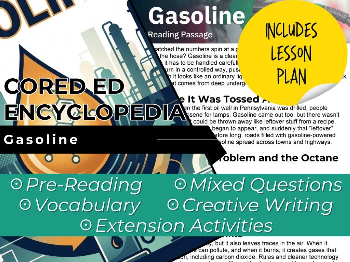 Gasoline Reading Comprehension Passage - Cored Ed Encyclopedia