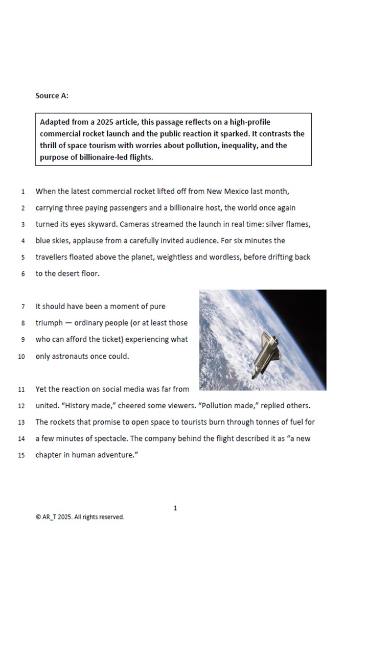 One AQA 2026 English Language Paper 2 Mock | AO Grids - (Spa ...