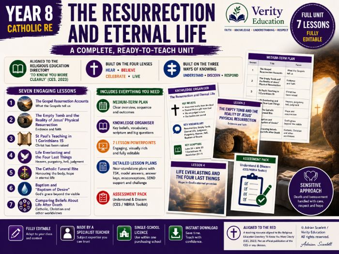 Year 8 Catholic RE: Resurrection and Eternal Life — Full RED Unit (KS3)