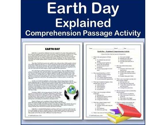 All About Earth Day | Comprehension Passage & Activity | Editable