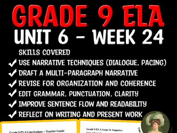 Grade 9 ELA Unit 6 Week 24 | Drafting, Revising & Publishing Narrative