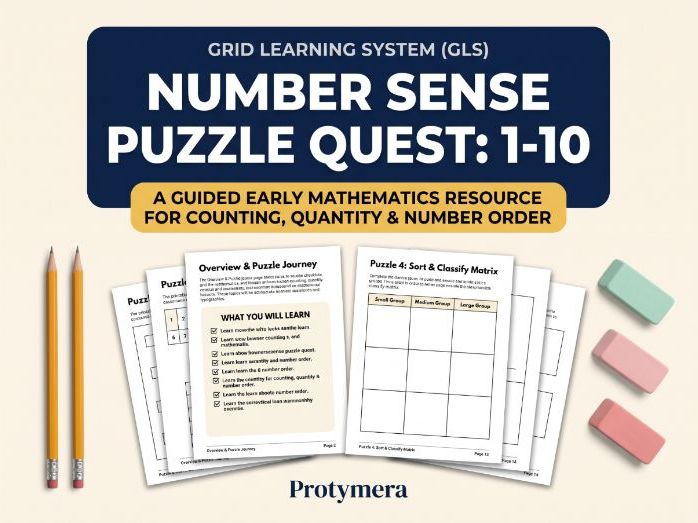 Number Sense Puzzle Quest: 1-10 | Counting, Quantity, Number Order & Problem Solving | Math Practice