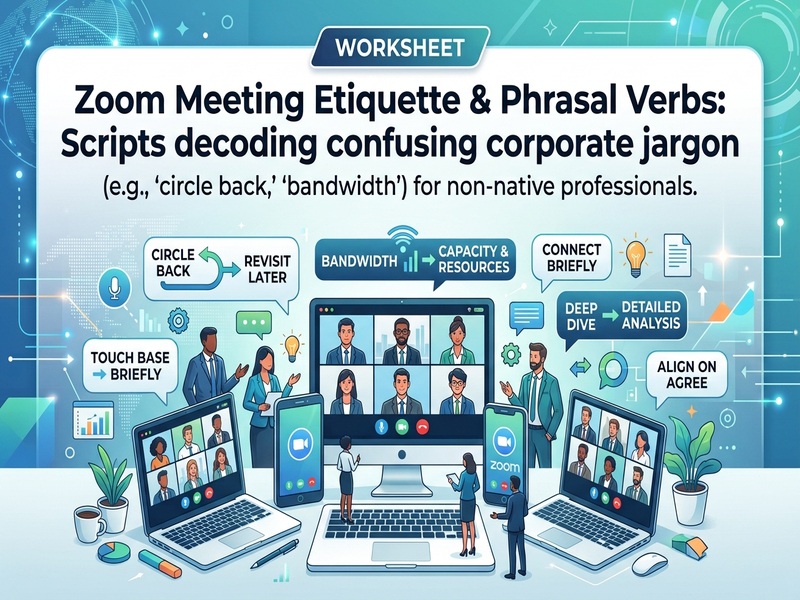 Zoom Meeting Etiquette & Phrasal Verbs