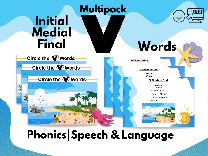 V Words Individual Multipack-Speech&Language|Phonics