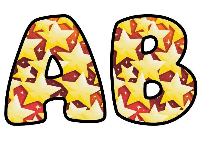Star of the Day Award Classroom Display | Lettering Set | Upper & Lowercase, 0-9 and Signs