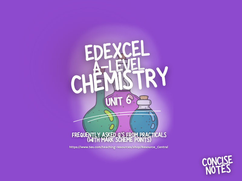 Edexcel IAL Chemistry Unit 6 Complete Revision Notes