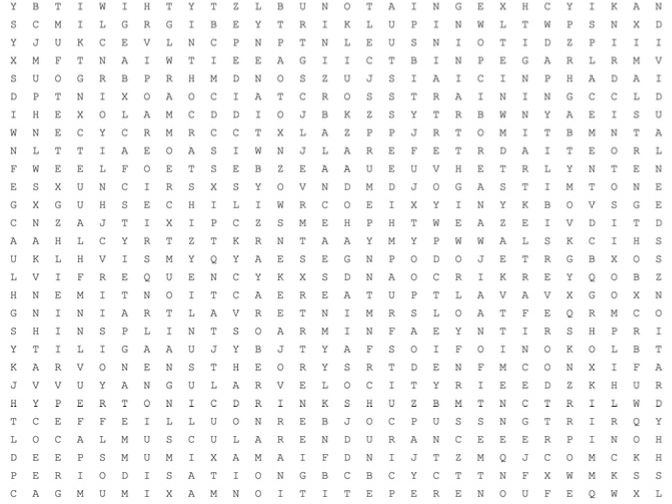 Edexcel A Level PE topic 2 key words word search