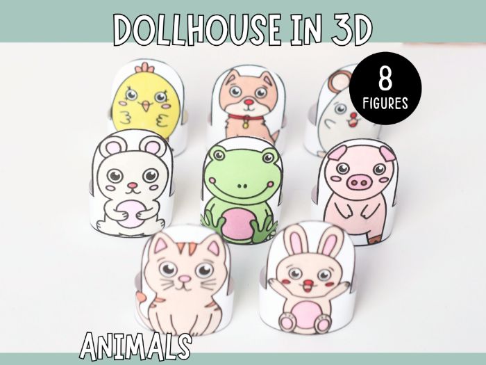 Dollhouse in 3D Craft - Animals