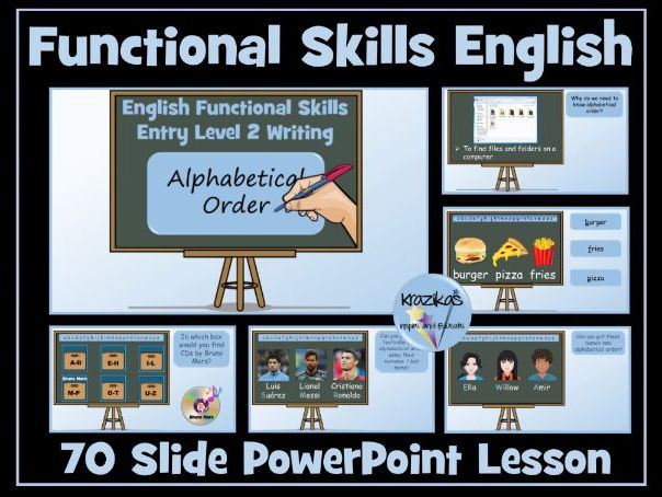 Functional Skills English - Entry Level 2 - Writing - Alphabetical Order