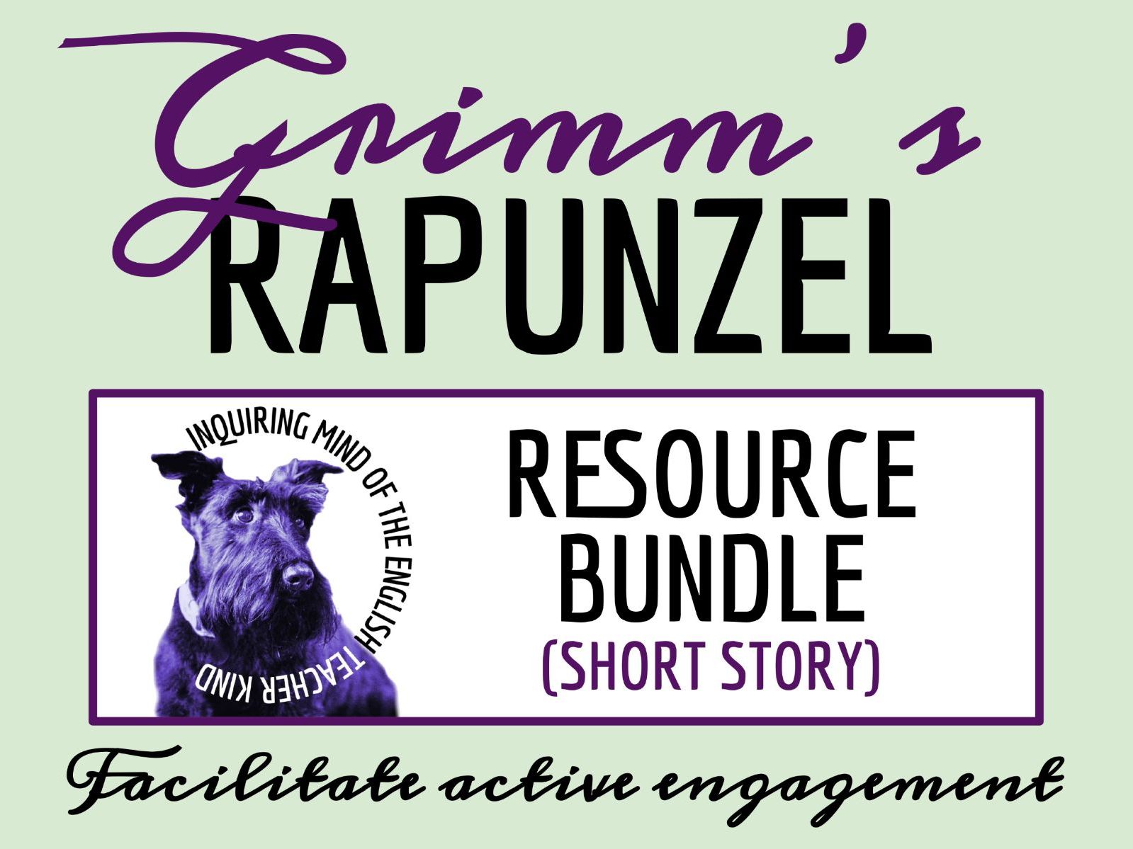 "Rapunzel" by the Brothers Grimm Quiz, Close Reading Worksheet, and Vocabulary Games