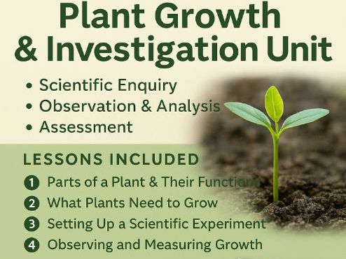 KS1  Year 2 Science: Full Plant Growth & Investigation Unit | 6 week unit.