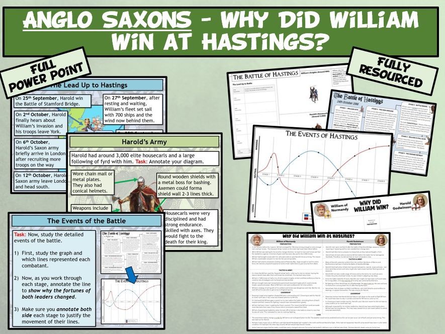GCSE Anglo Saxons L8 & L9 - Why Did William Win at Hastings?