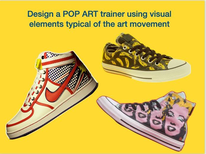 Pop Art Trainer Design Lesson