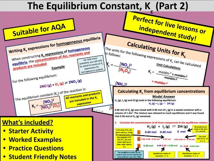 The Equilibrium Constant Kc (Part 2) (AQA)