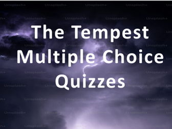 The Tempest Multiple Choice Quizzes
