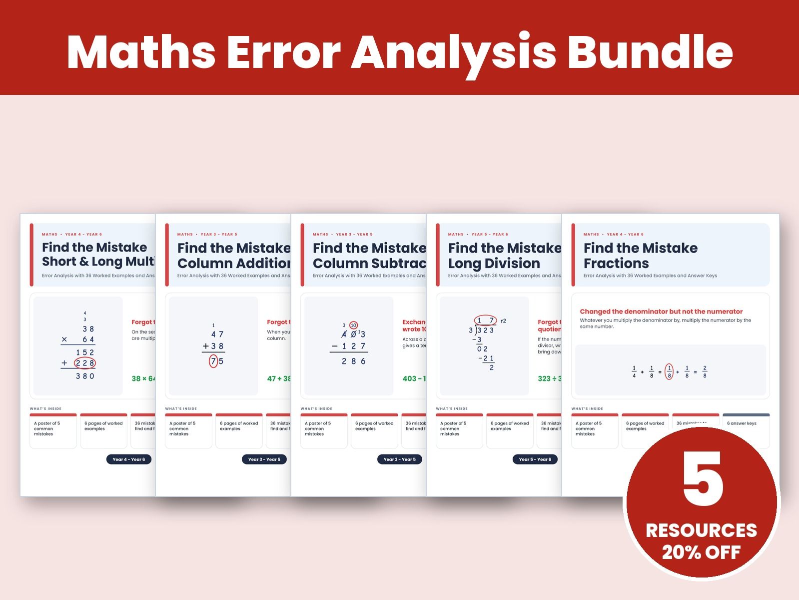 Find the Mistake: Maths Error Analysis