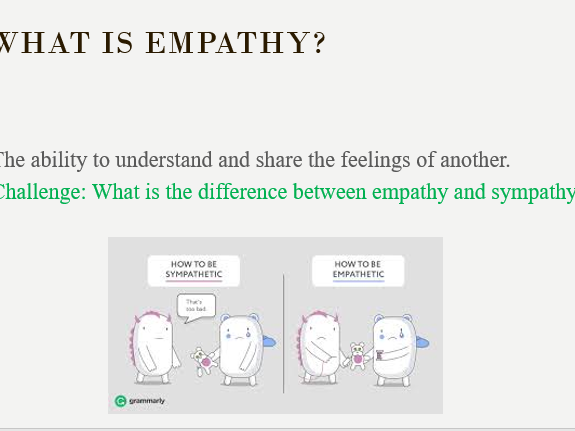 Developing Empathy - Form Time Activity - 15min