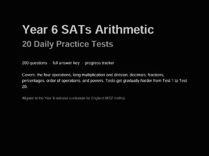 SATs yr 6 arithmetic practice