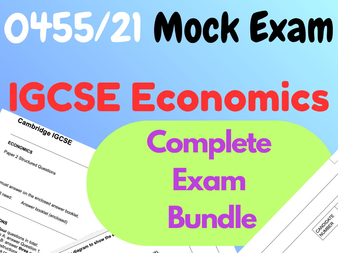 IGCSE Economics Paper 2 Mock Exam Bundle – QP, Mark Scheme& Answer book