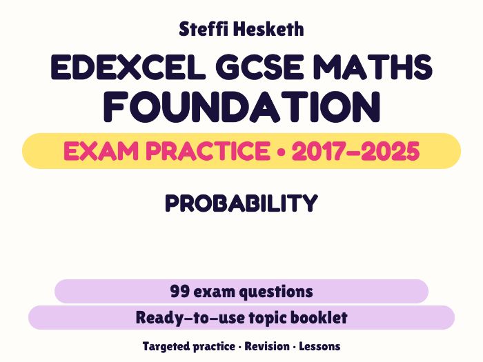 Edexcel GCSE Maths Foundation: Probability Exam Questions | 2017-2025