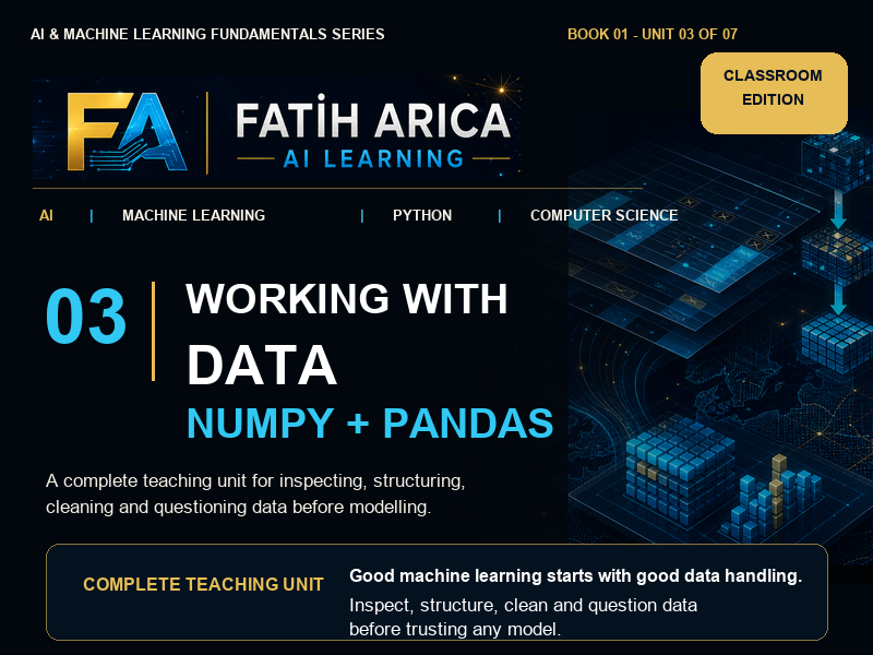 NumPy & Pandas Data Handling – Complete No-Prep Teaching Unit | AI & ML Volume 1 Unit 03