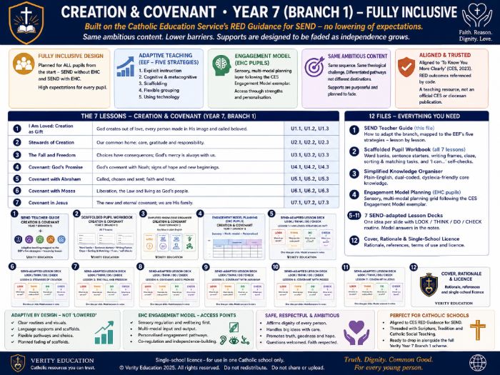 Catholic RE SEND | Y7 Creation & Covenant | RED Adaptive + Engagement Model