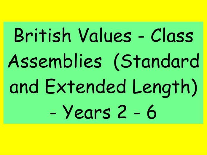 Premium Class Assemblies – British Values (Standard & Extended Versions)