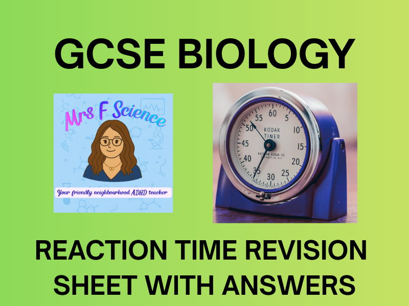 GCSE Biology Reaction Time Required Practical Worksheet | KS4 | AQA